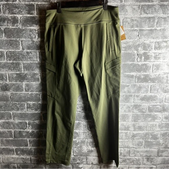 Duluth NoGa Namastash Olive Slim Leg Pant Large - Picture 2 of 6